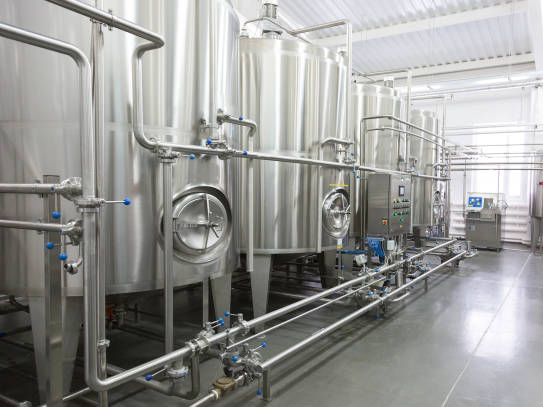 Liquid level transmitter for dairy plant